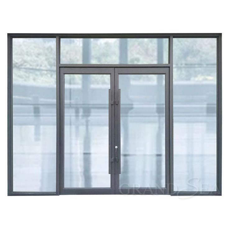 Aluminum commercial storefront glass doors